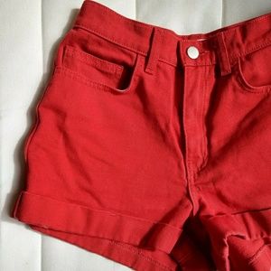 classic red high waisted shorts 🍒